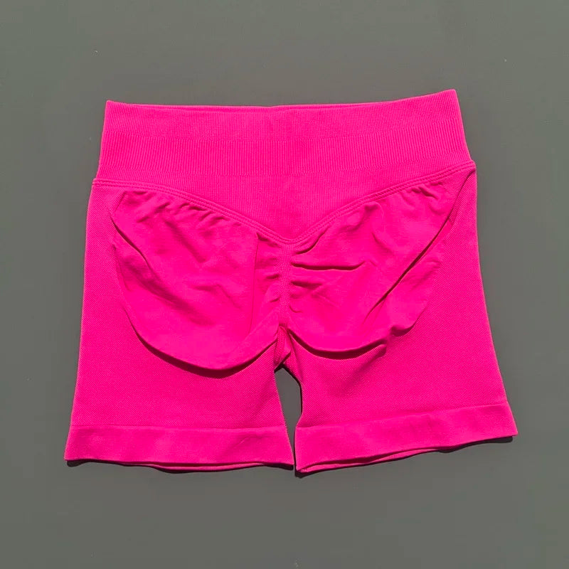 Women Yoga Shorts Seamless Low Waist Scrunch Bum Gym Leggings Workout Stretch