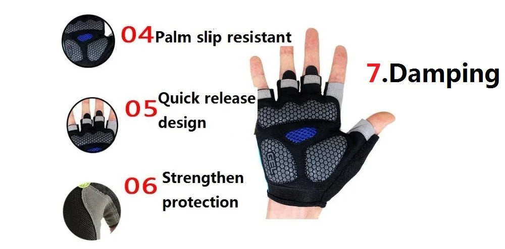 Gym Gloves Fitness Training Fingerless Men Women Bodybuilding Exercise Sports Gloves for