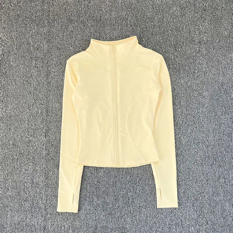 Women Sport Jacket Long Sleeve Shirt Workout Coat Gym