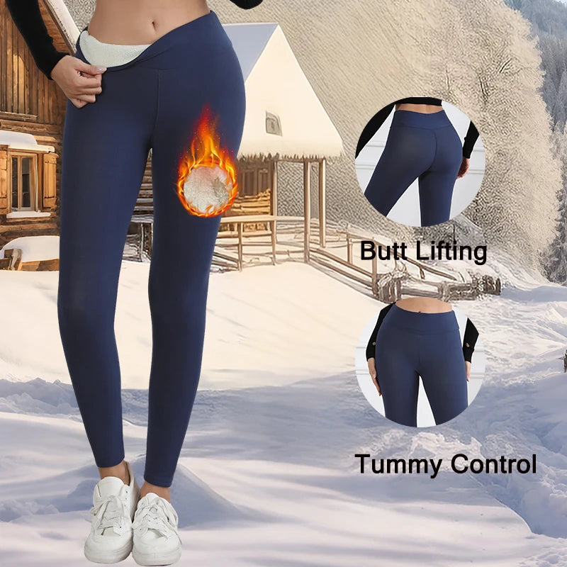 Winter Warm Fleece Women Leggings Velvet Thicken High Waist Tights