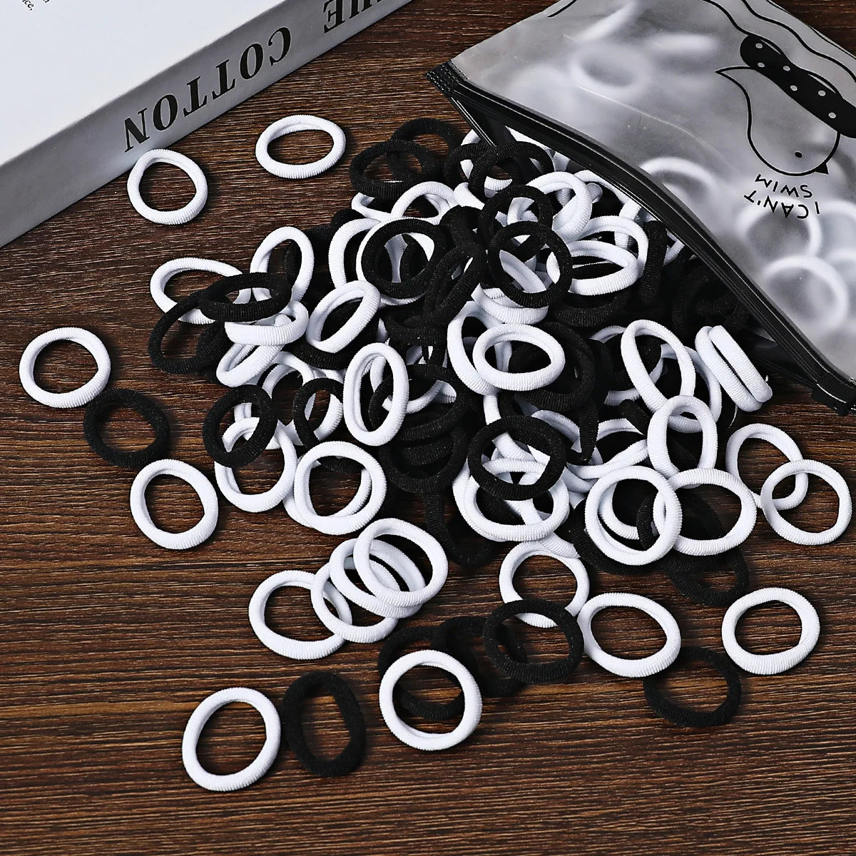 50/100Pcs Colorful Nylon Hair Bands for Children Scrunchie Hair Ties Rubber
