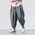 Spring Men Loose Harem Pants Chinese Linen