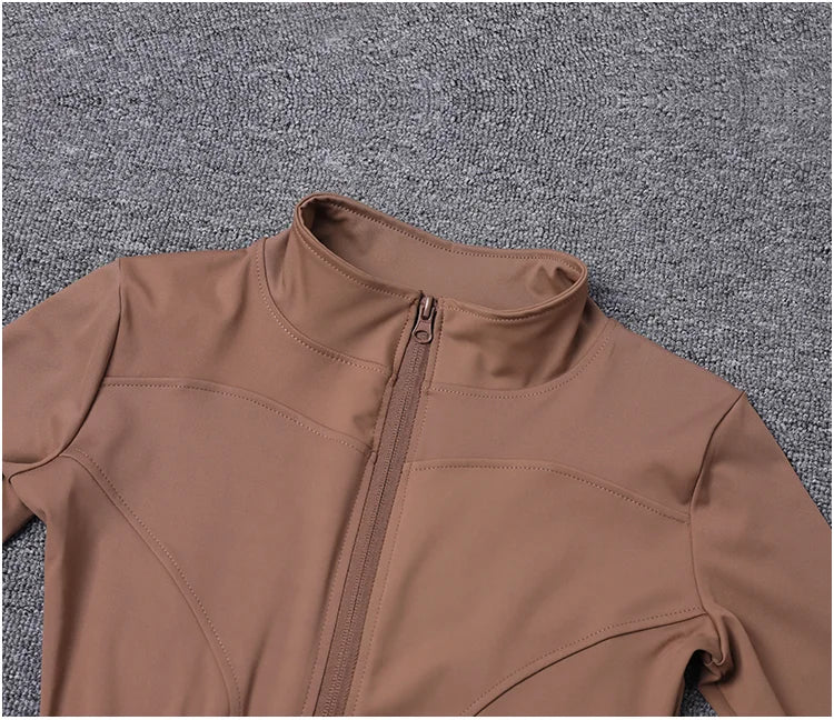 Women Sport Jacket Long Sleeve Shirt Workout Coat Gym