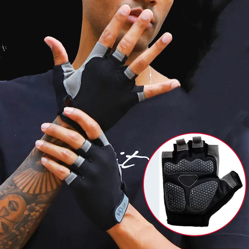 Gym Gloves Fitness Training Fingerless Men Women Bodybuilding Exercise Sports Gloves for