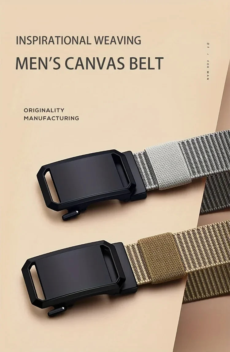 New Automatic Nuckle Belt Canvas Tactical Workwear