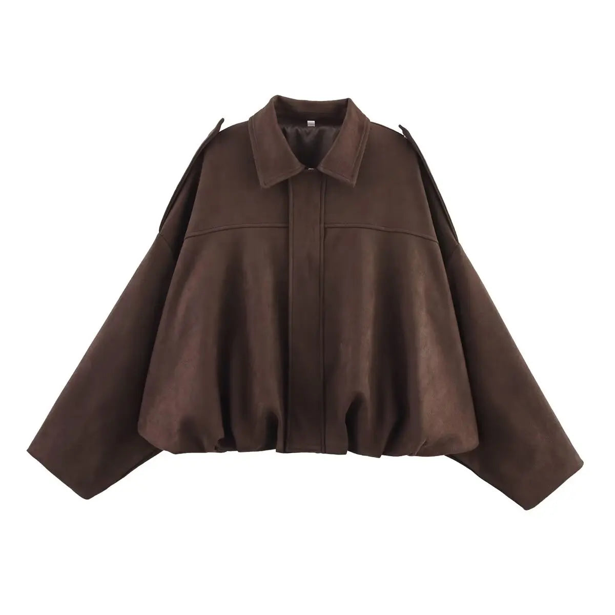 Women Suede Bomber Jacket Spring New Fashion Long Sleeve Zipper