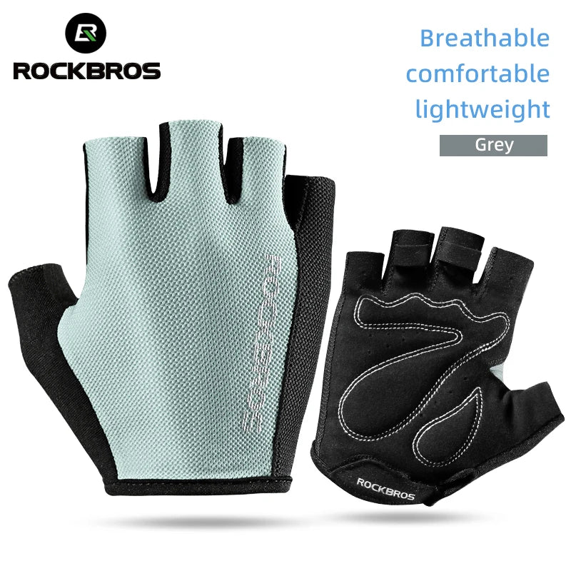 Bike Gloves Half Finger Summer Breathable Anti-slip SBR pAD Shockproof MTB Road