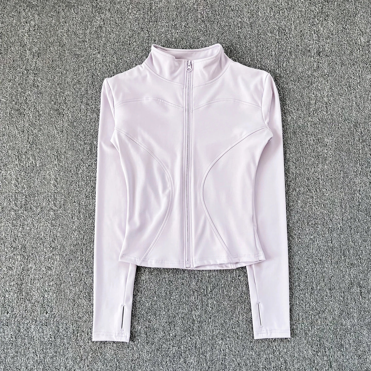 Women Sport Jacket Long Sleeve Shirt Workout Coat Gym