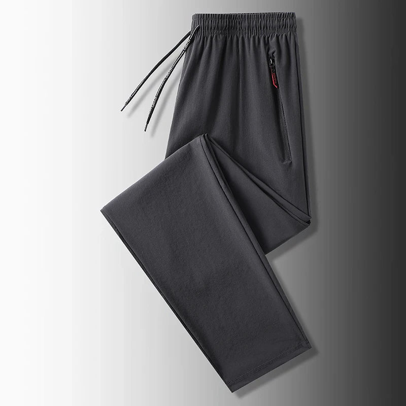 Casual pants men's versatile flat leg cropped pants straight leg pants