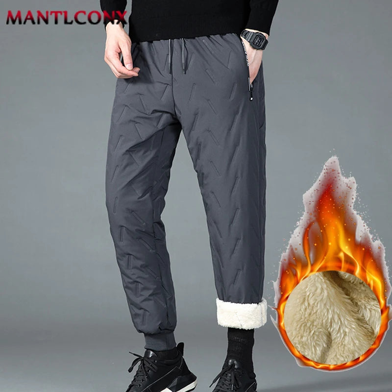 Thicken Warm Winter Pants for Men Sweatpants Casual