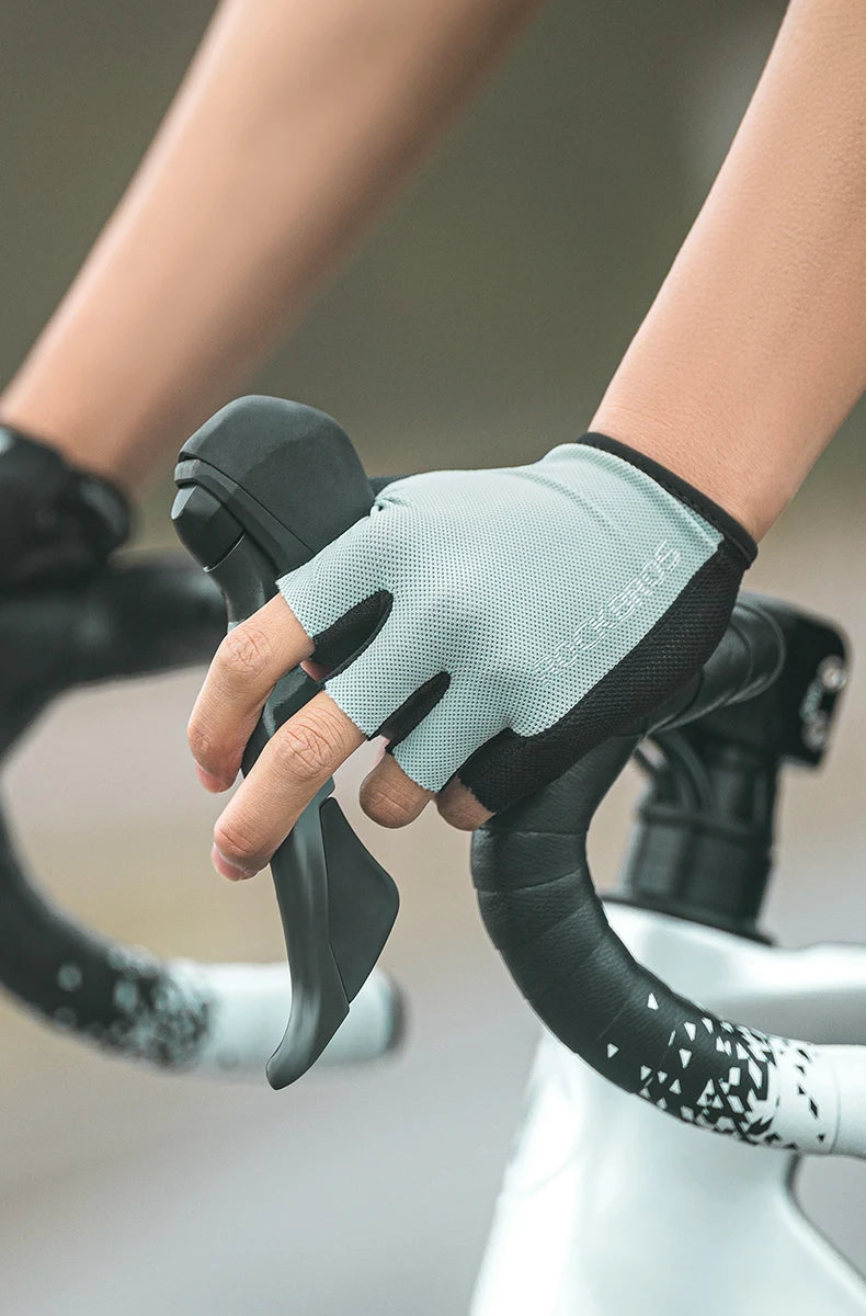 Bike Gloves Half Finger Summer Breathable Anti-slip SBR pAD Shockproof MTB Road