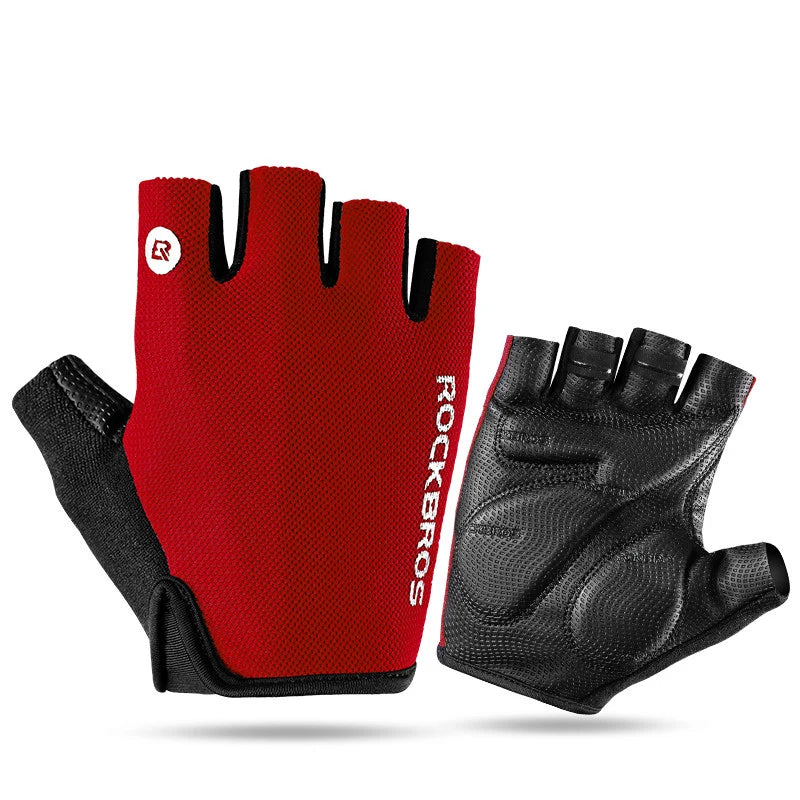 Bike Gloves Half Finger Summer Breathable Anti-slip SBR pAD Shockproof MTB Road