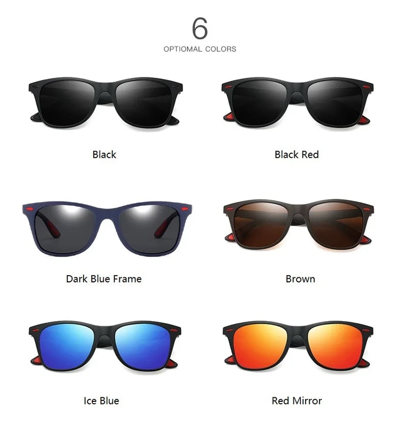 Fashion Vintage Square Unisex Driving Fishing Sunglasses Men Women