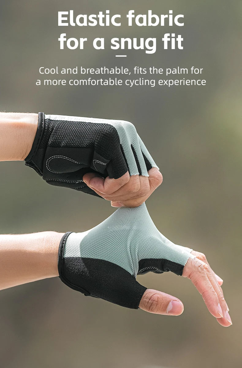 Bike Gloves Half Finger Summer Breathable Anti-slip SBR pAD Shockproof MTB Road