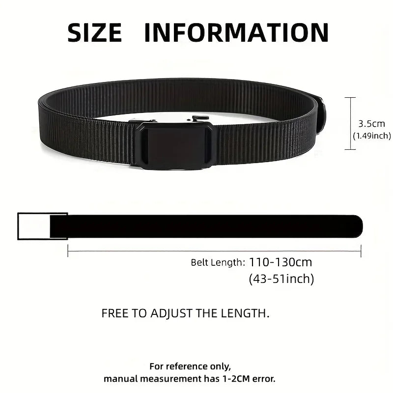 New Automatic Nuckle Belt Canvas Tactical Workwear