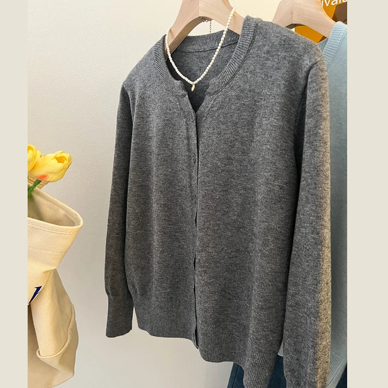 Women's Fleece Knit Loose Short Cashmere Sweater
