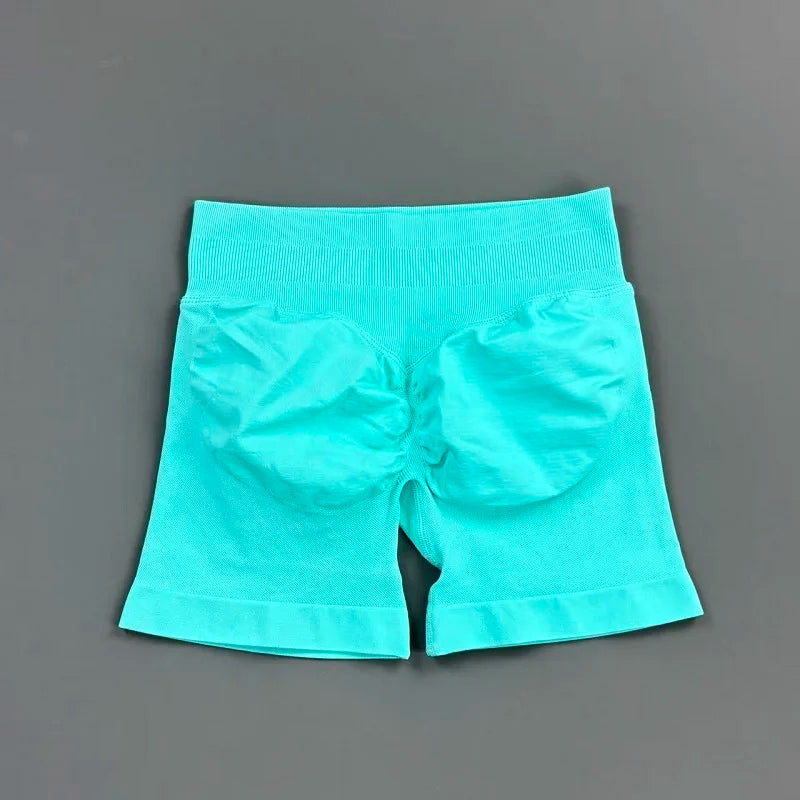 Women Yoga Shorts Seamless Low Waist Scrunch Bum Gym Leggings Workout Stretch