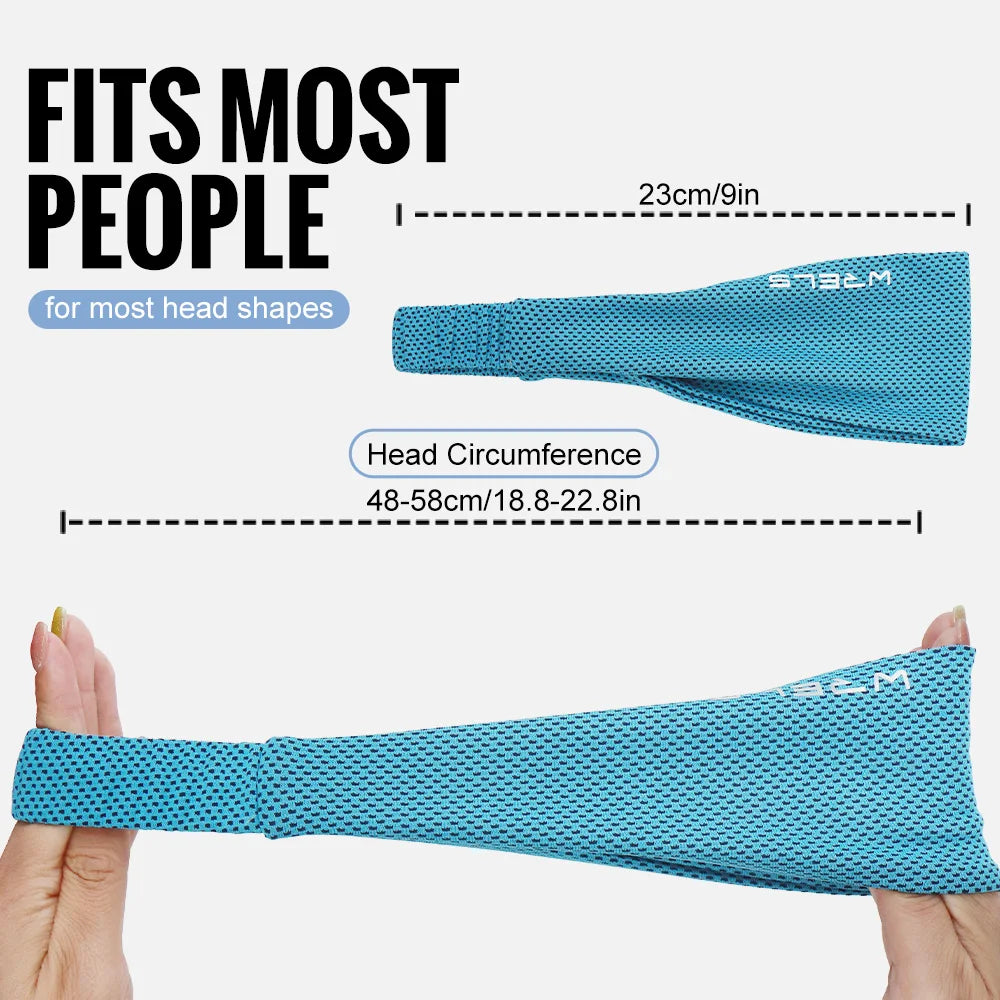Summer Sport Headband Breathable Fitness Sweatband Non Slip Elastic Tennis
