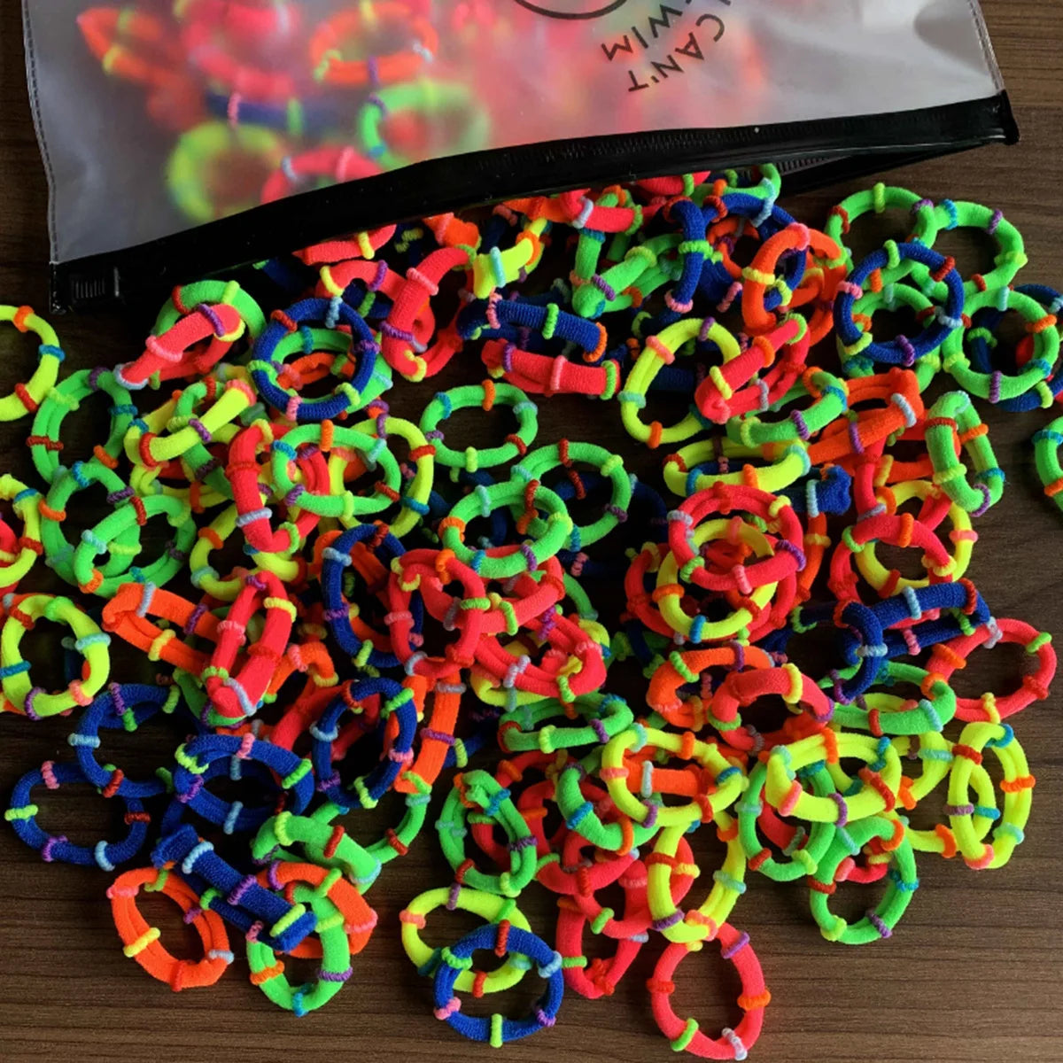 50/100Pcs Colorful Nylon Hair Bands for Children Scrunchie Hair Ties Rubber