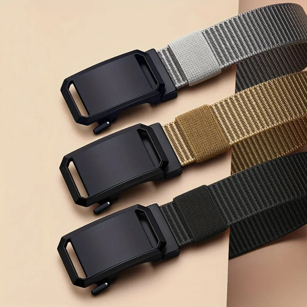 New Automatic Nuckle Belt Canvas Tactical Workwear