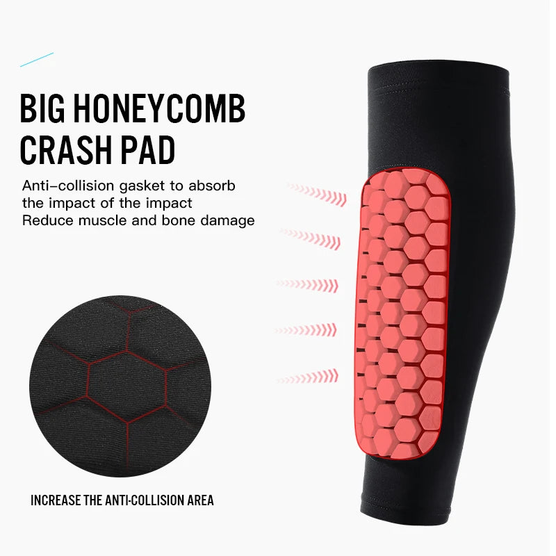 Football Shin Guard Socks Sleeves With Foam Calf Compression Sleeve