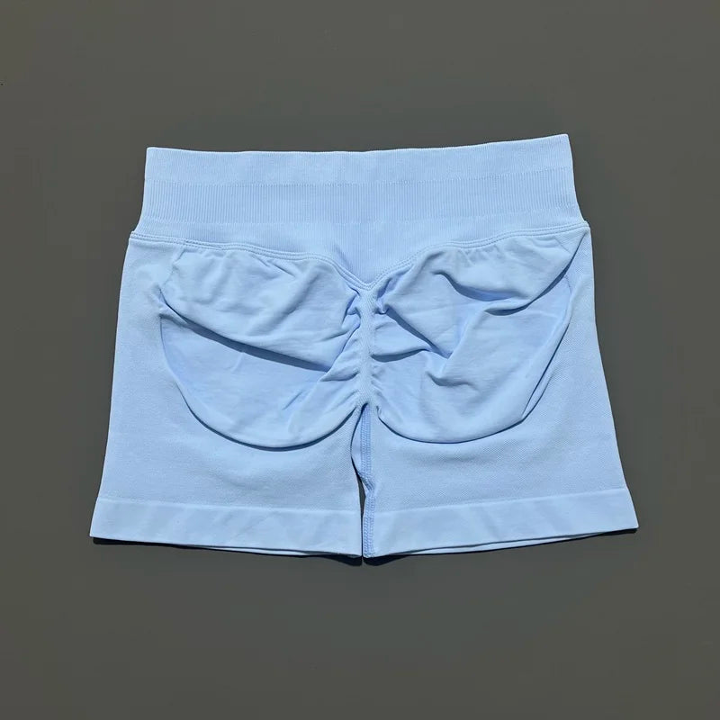 Women Yoga Shorts Seamless Low Waist Scrunch Bum Gym Leggings Workout Stretch
