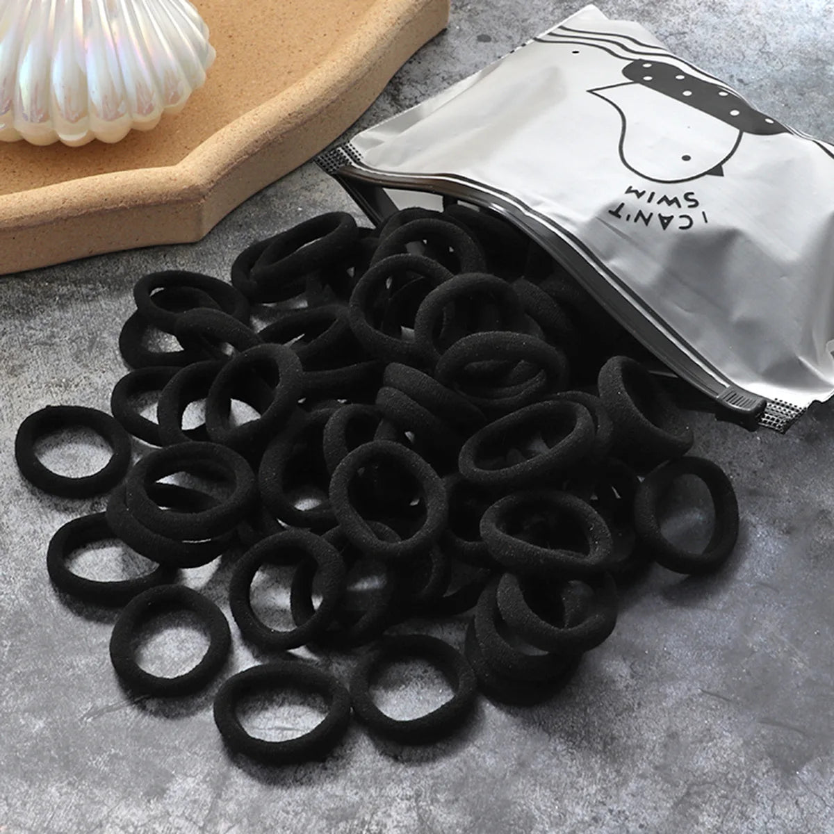 50/100Pcs Colorful Nylon Hair Bands for Children Scrunchie Hair Ties Rubber
