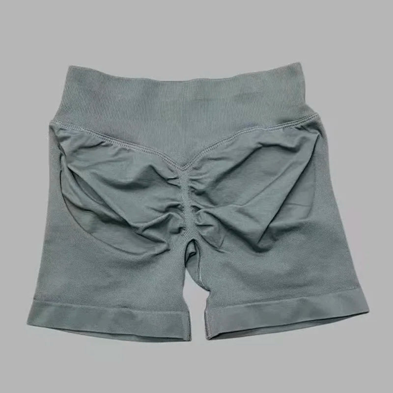 Women Yoga Shorts Seamless Low Waist Scrunch Bum Gym Leggings Workout Stretch
