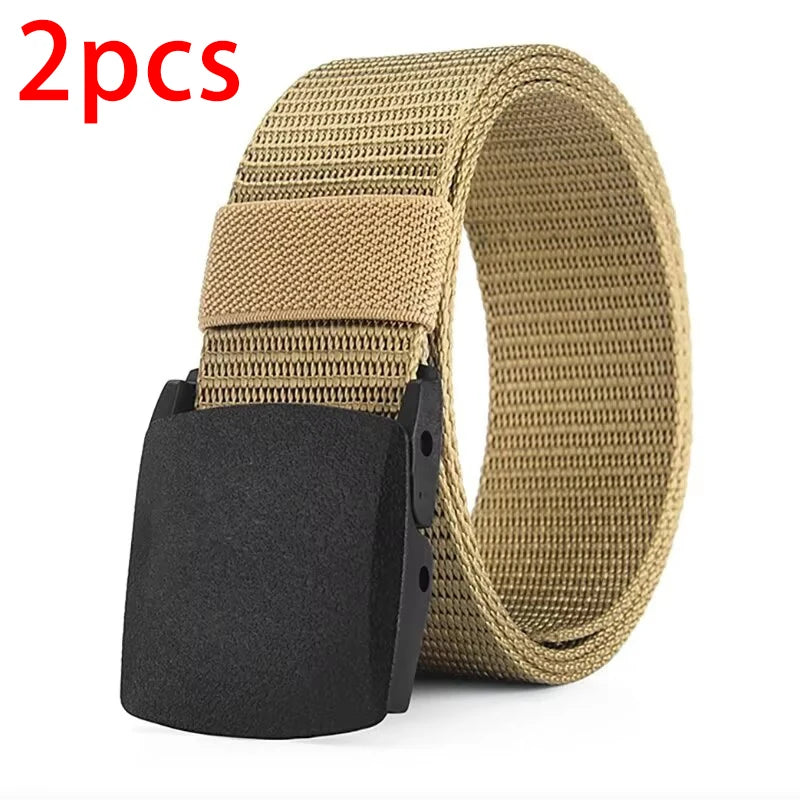 Men's Belt Outdoor Casual Canvas Belt Metal Free Training Nylon Tactical Belt