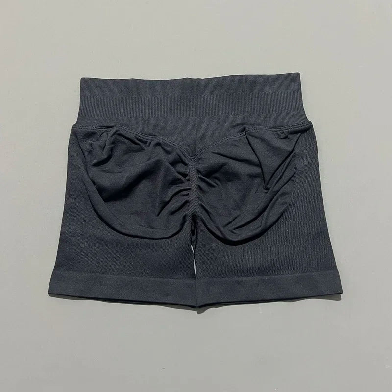 Women Yoga Shorts Seamless Low Waist Scrunch Bum Gym Leggings Workout Stretch