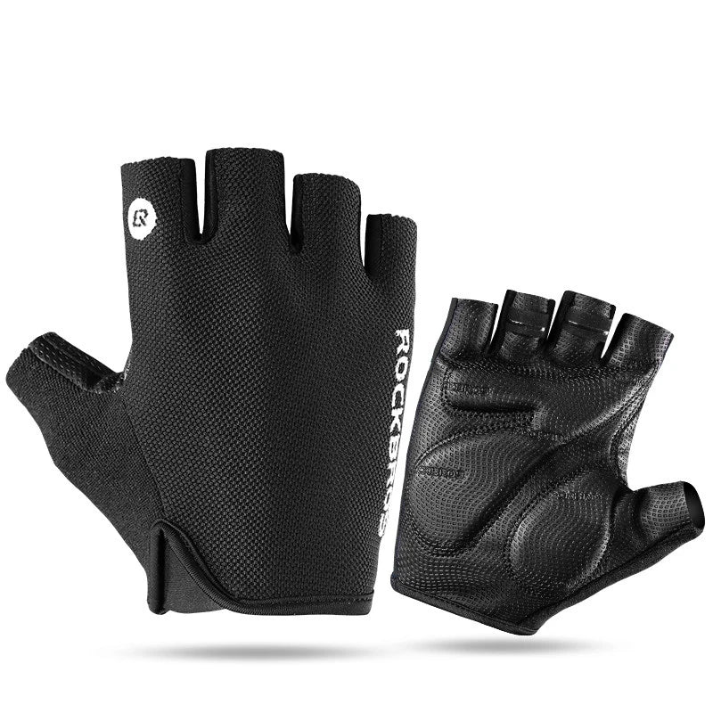 Bike Gloves Half Finger Summer Breathable Anti-slip SBR pAD Shockproof MTB Road