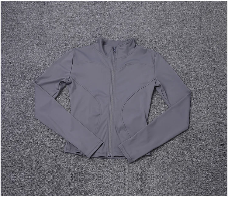 Women Sport Jacket Long Sleeve Shirt Workout Coat Gym